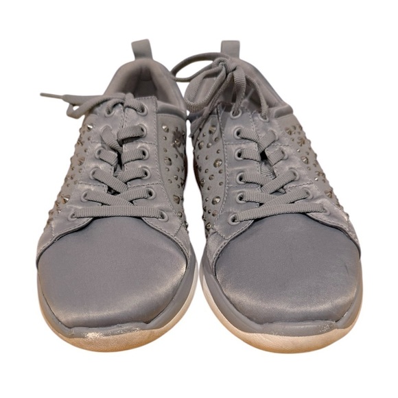 Clarks Cloudsteppers 'Ezera Ave' Casual Lace Up Trainers Silver Sparkle Size 6.5 - Picture 2 of 5